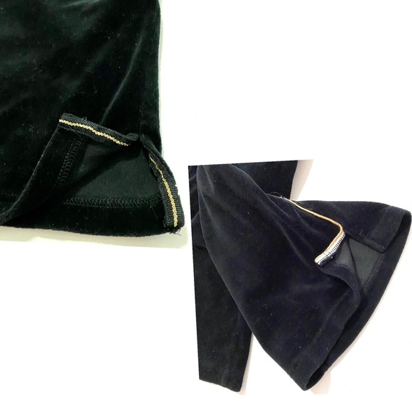 Vintage Catalina 2-pc Black Velour Track Suit Large V-neck Sweatshirt Pants Set - Picture 11 of 15